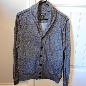 Kenneth Cole REACTION Men’s Small Pocketed Button-up Cardigan
